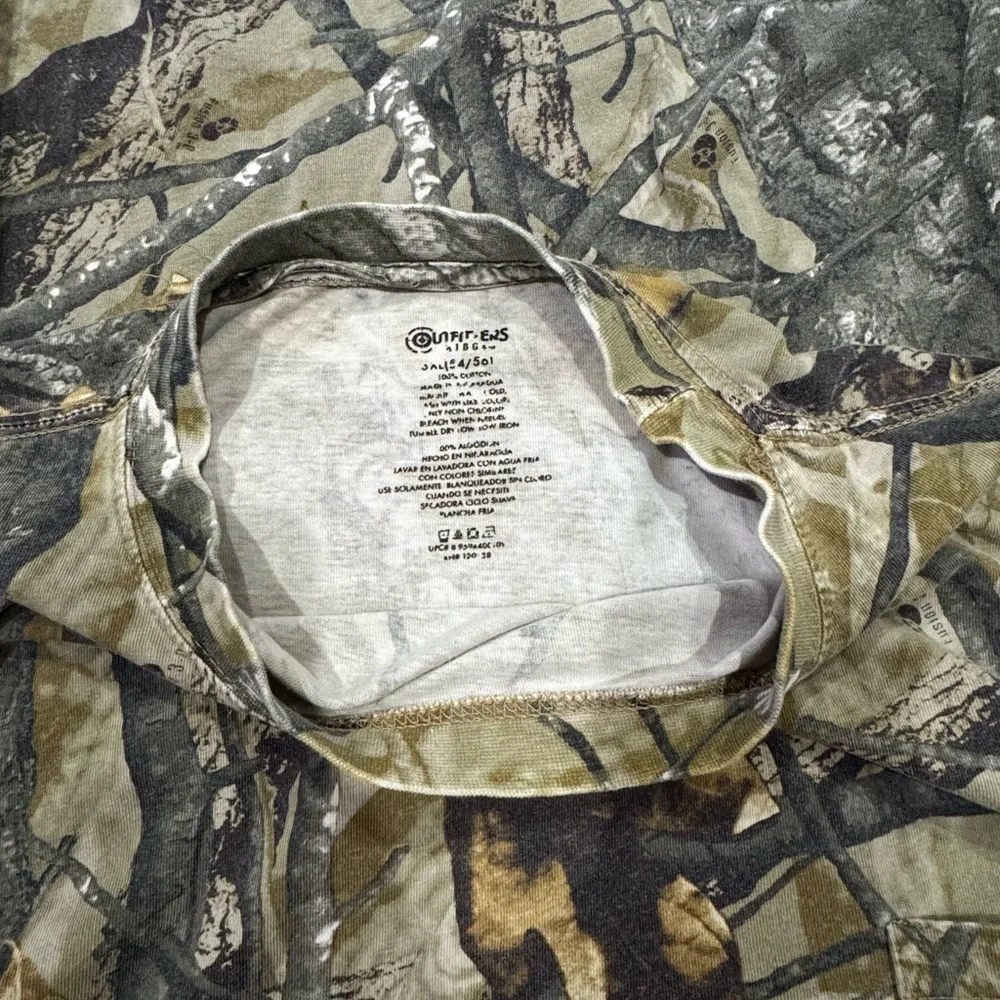 Vintage Hunting Camouflage Long‎ Sleeve Pocket Shirt 3X